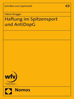cover image of Haftung im Spitzensport und AntiDopG